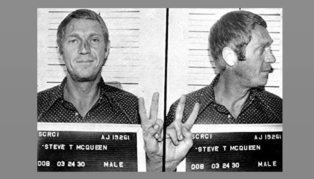 Steve McQueen Mug Shot PHOTO DWI Arrest, Great Escape, Bullitt Star Actor