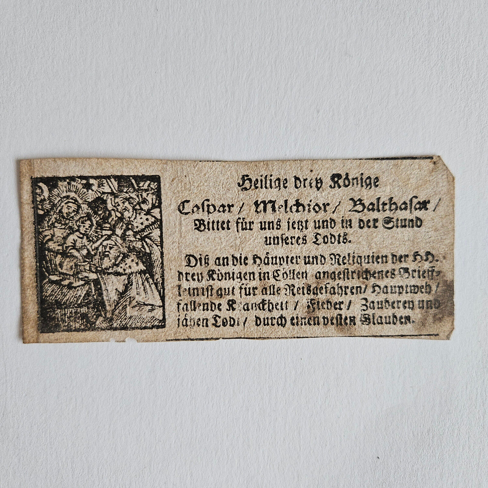 GERMANY, COLOGNE | Rare magic protection letter, 18th century  (1750/75)