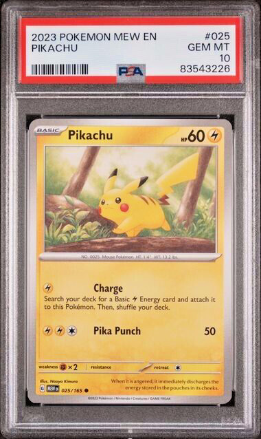 2023 Pokemon Mew EN 151 025 Pikachu POP 7 PSA GEM MINT 10