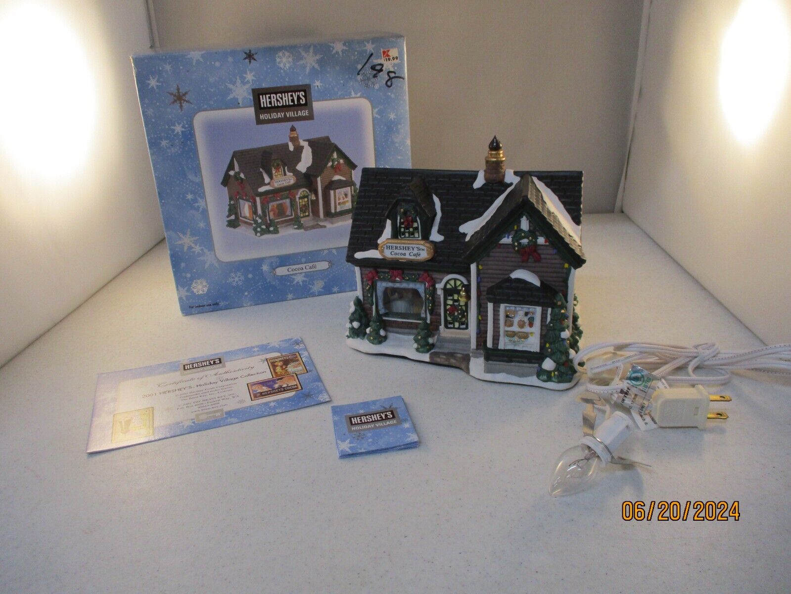 Hershey's Holiday Village Collection Cocoa Cafe Lighted Christmas Building