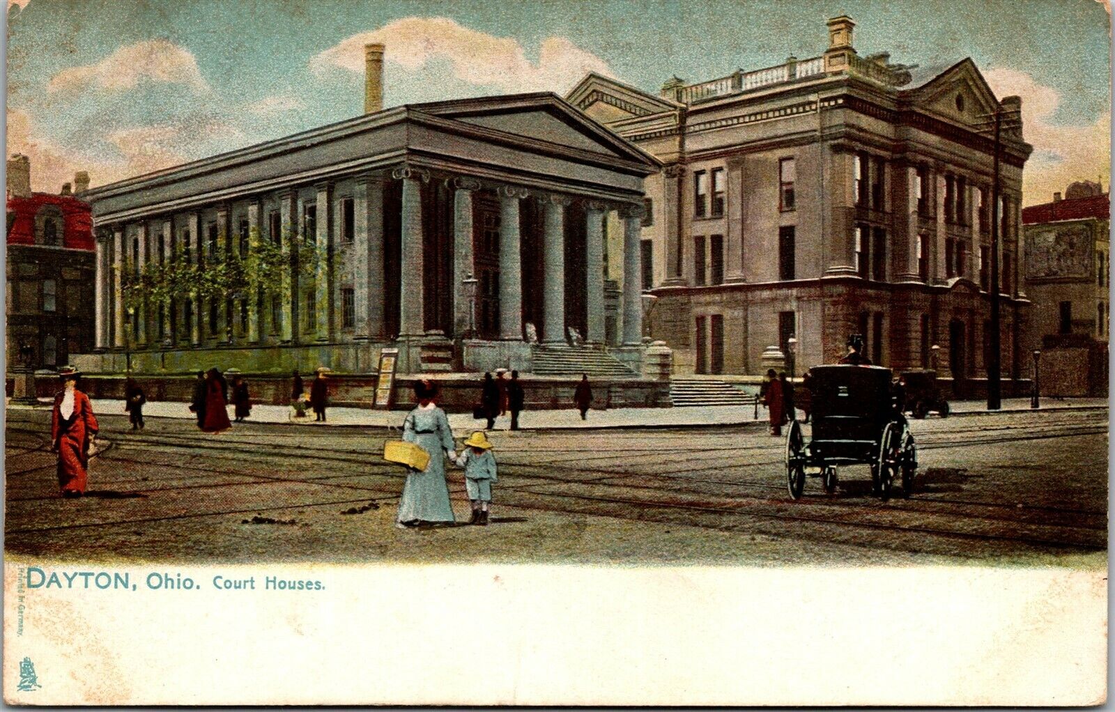 Vtg Dayton Ohio OH Court Houses pre-1908 Raphael Tuck Postcard