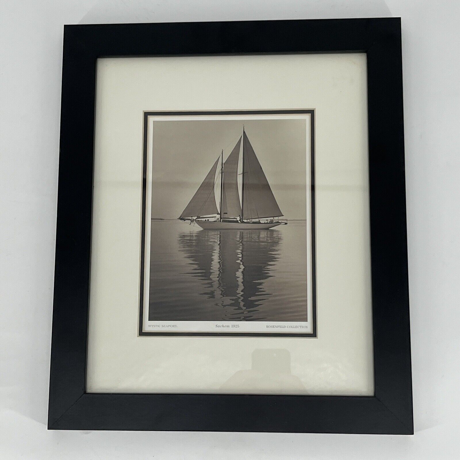 Mystic Seaport Framed Photograph VIntage Rosenfeld Collection Sachem 1925
