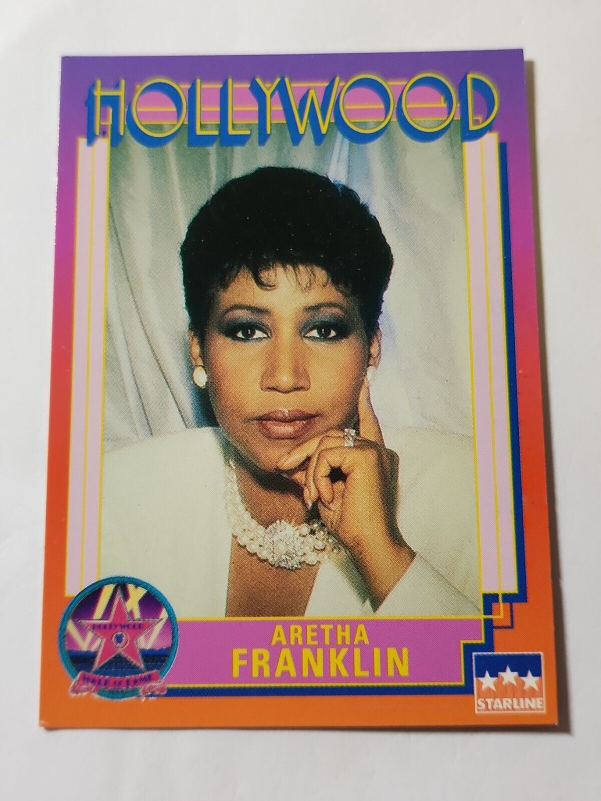 Aretha Franklin Hollywood Walk of Fame Starline Card # 125 Vintage 1991 NM 