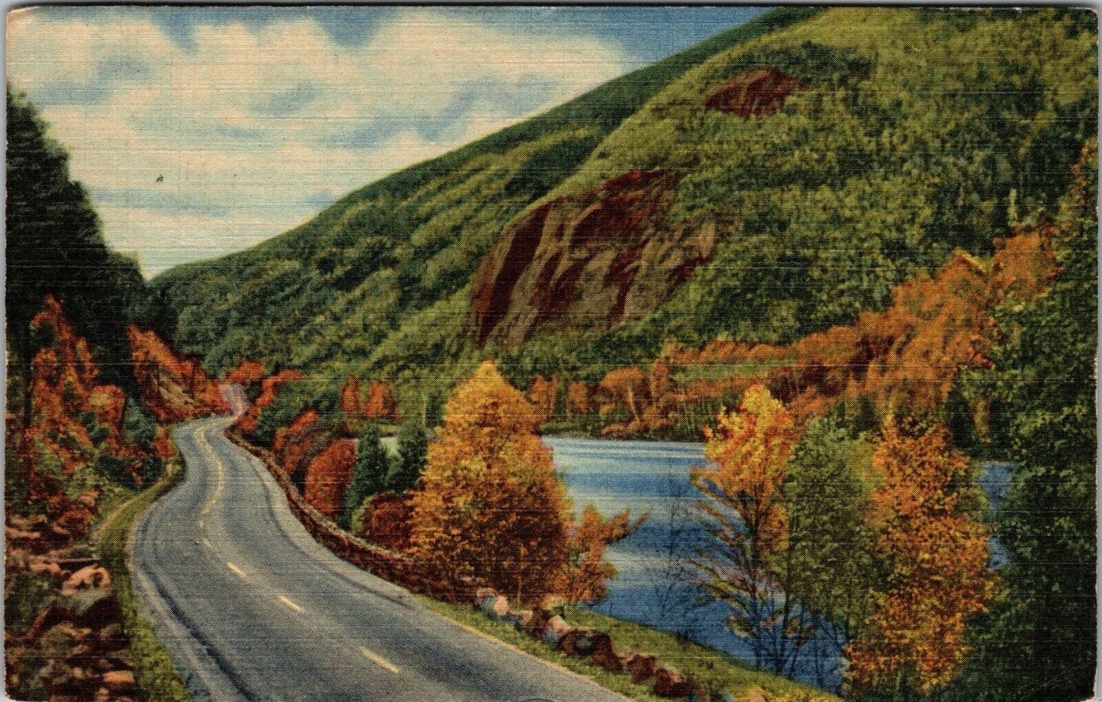 Upper Cascade Lake Adirondack Mts. New York Vintage Postcard 1953 PC16