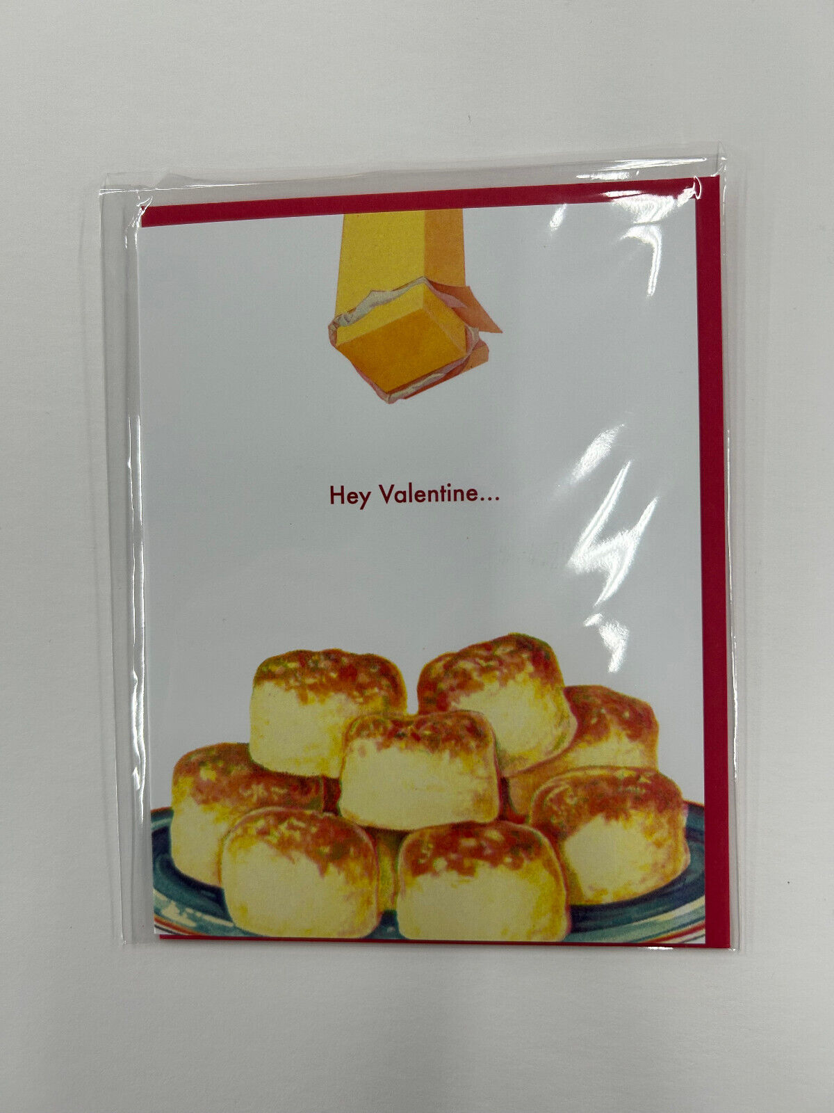 Funny Valentine's Card - Hey Valentine these buns aren't going to butter themsel