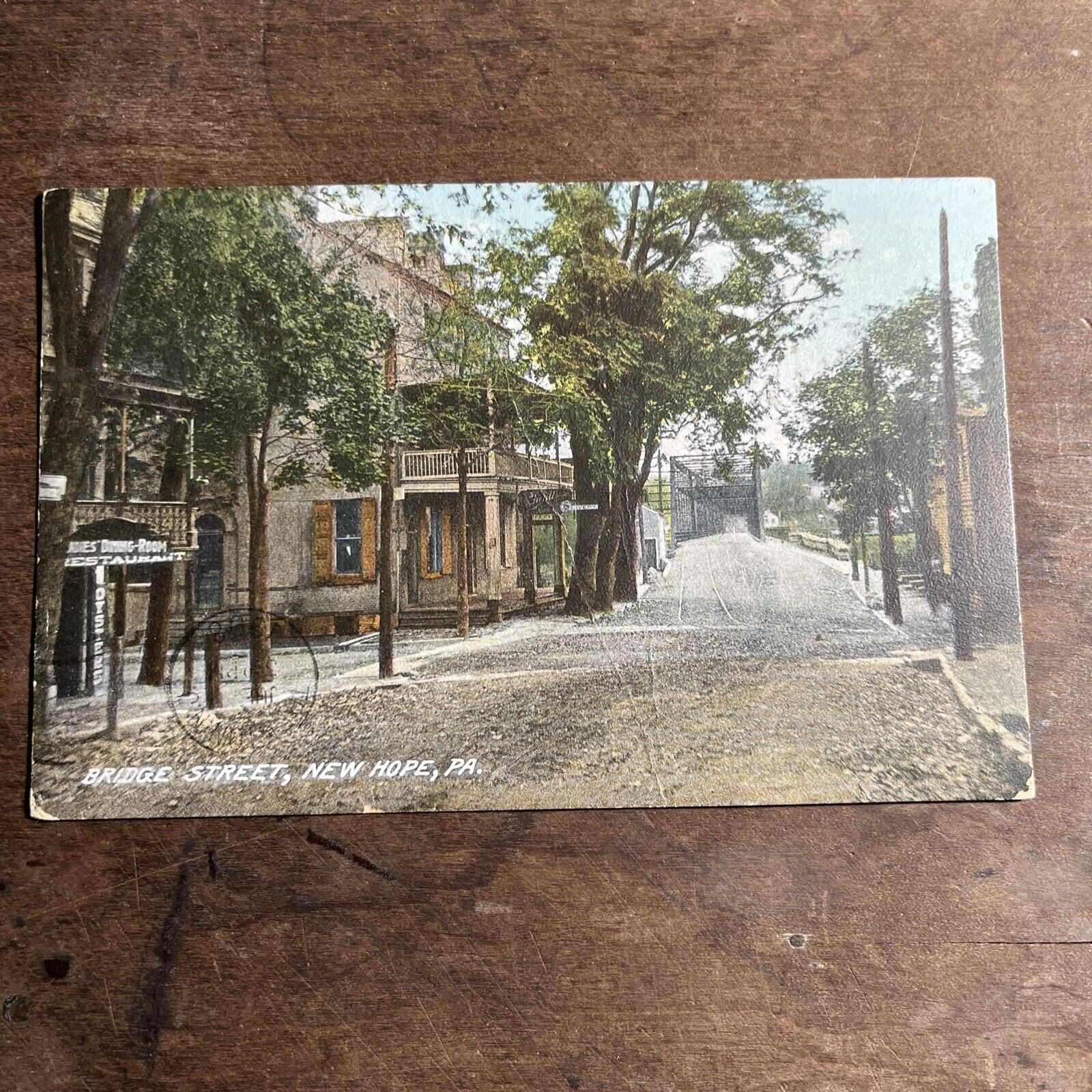 Antique Postcard Bridge Street New Hope Pa 1908 Street View