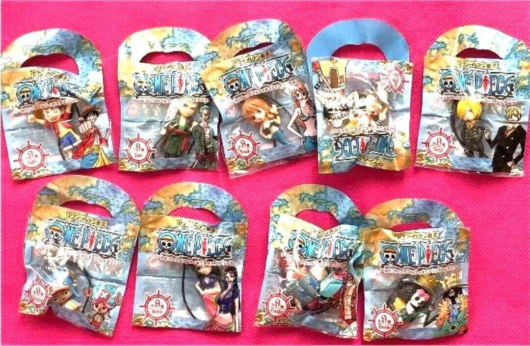 mint One Piece World Figure Mini Strap Seven-Eleven Limited Complete set 9 Types