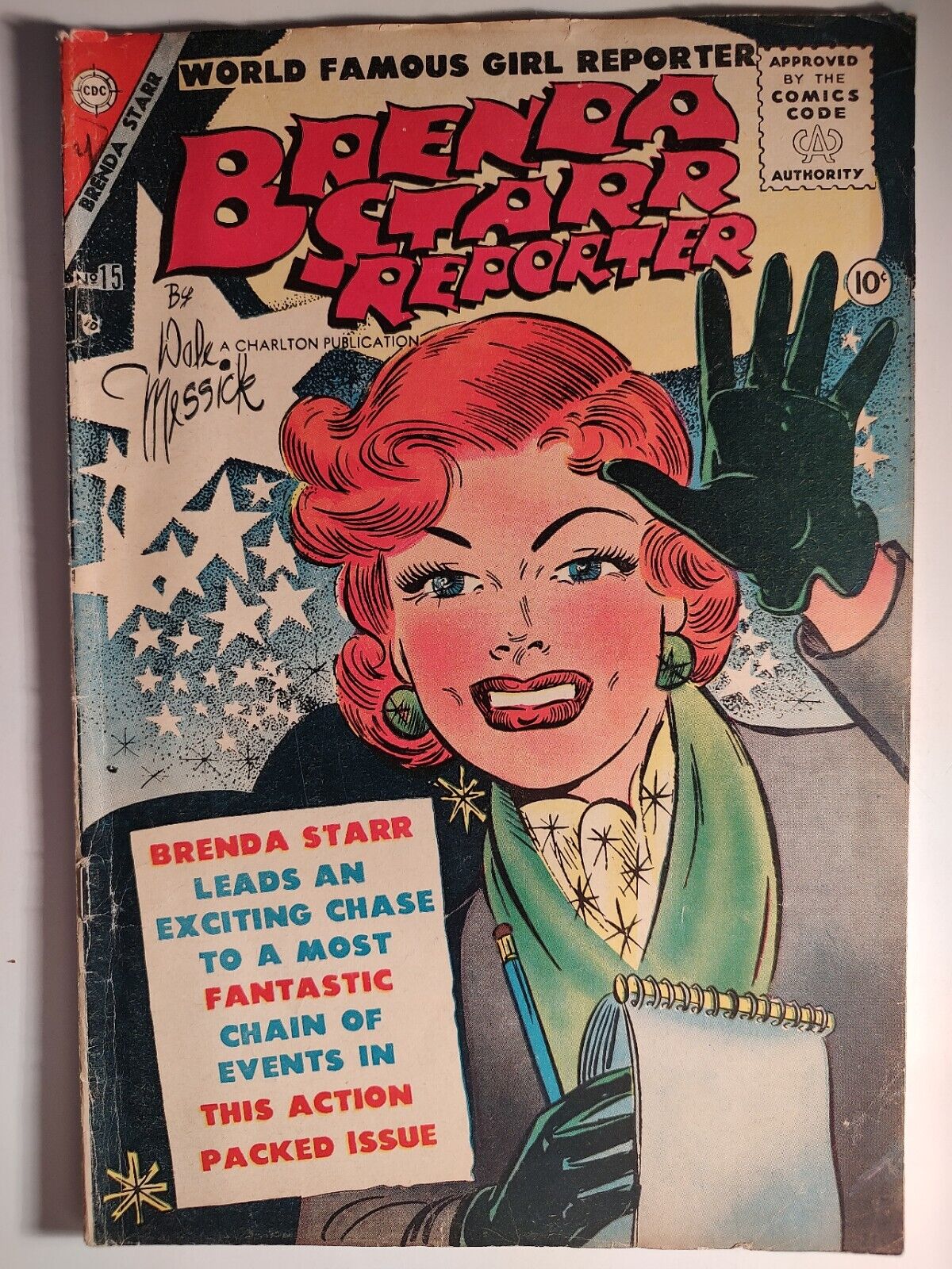 Brenda Starr Reporter #15, GD/VG 3.5, Charlton 1955, Dale Messick, Final Issue 