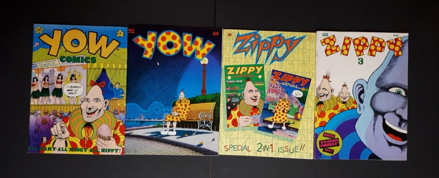 ZIPPY BY BILL GRIFFITH COMIC MAGAZINE BUNDLE (1978 - 1982) 4 ISSUES