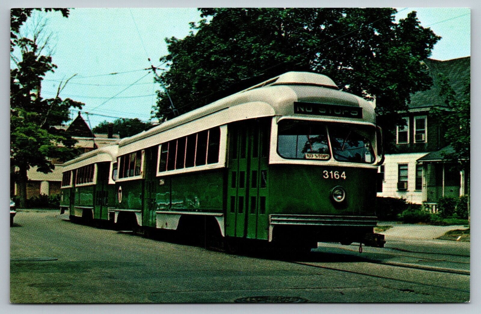 Vintage Railroad Train Locomotive Postcard - Boston #3164