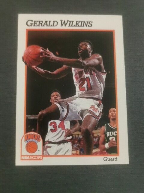 NBA HOOPS Gerald Wilkins New York Knicks 1991 Come Visit My NBA Cards Store 