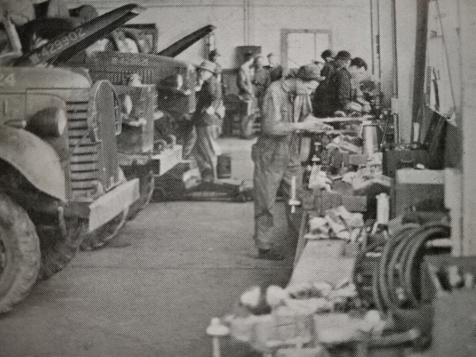 1942 RPPC Camp Rucker, Alabama / Army Motor Maintenance