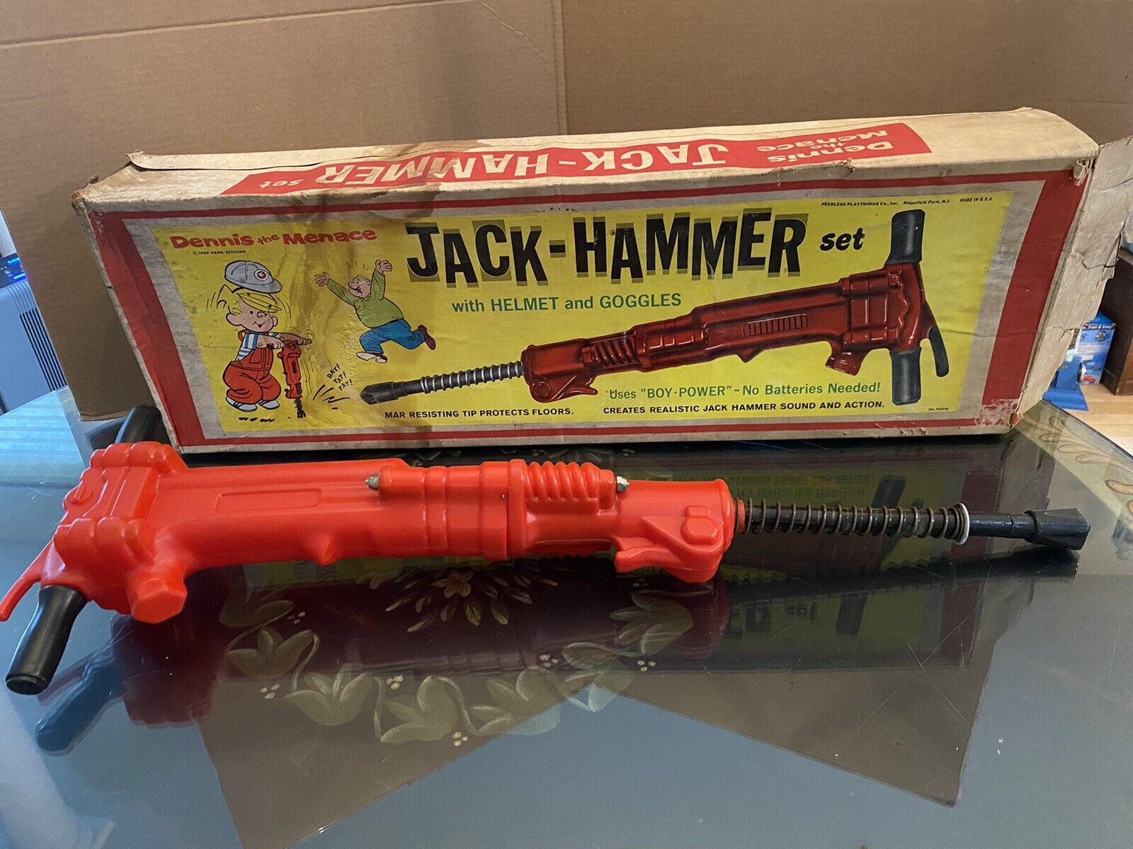 DENNIS THE MENACE JACK - HAMMER IN BOX 1968 ONLY KNOWN EXAMPLE  BOX IS 31.5 “