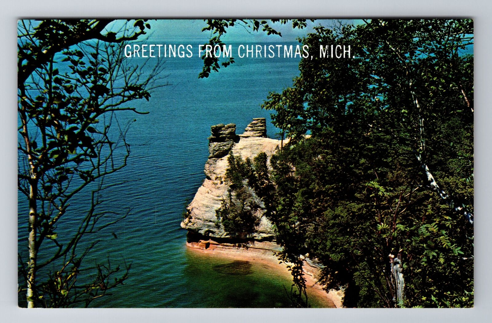 Munising MI-Michigan, Miner\'s Castle, Antique, Vintage Souvenir Postcard