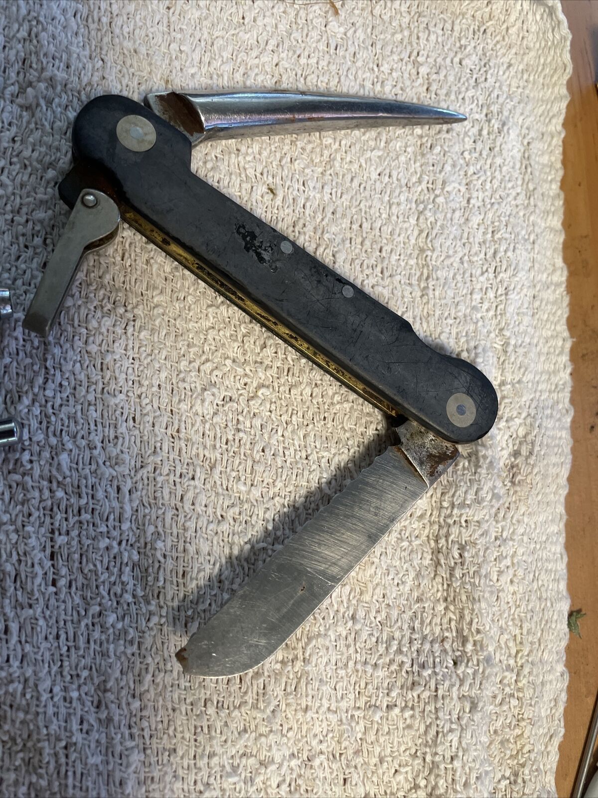 Vintage Camillus USA Made Rigger’s or Sailor’s Knife Locking Marlin Spike