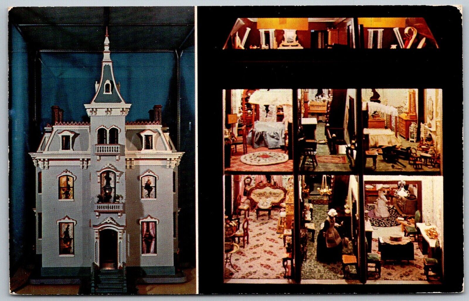 Fremont Ohio 1960s Postcard Fanny Hayes Doll House 