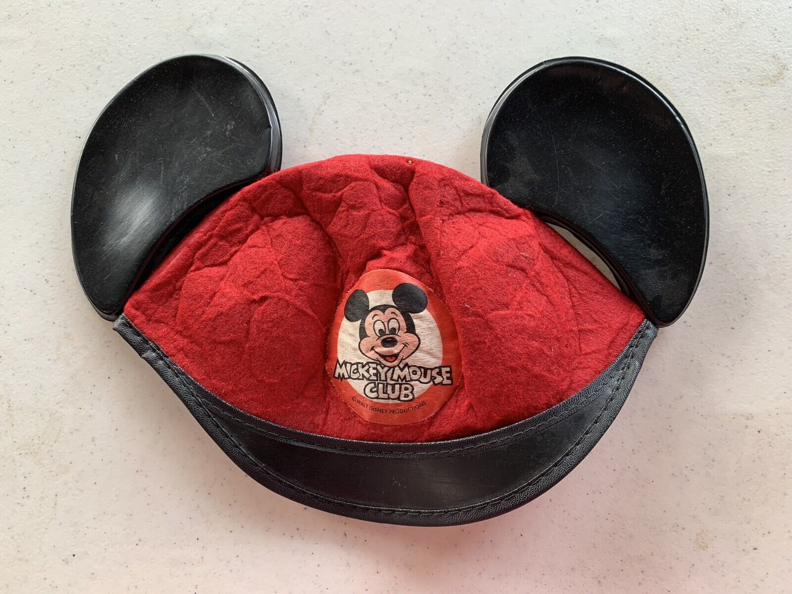 Vintage 70s/80s Walt Disney Mickey Mouse Club Mouseketeer Ears Red Hat