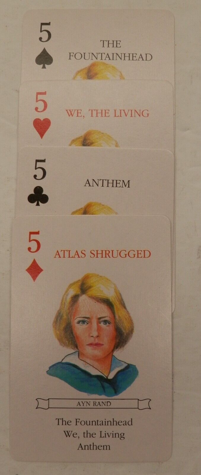 Ayn Rand (Famous Author) Collectible Playing Cards