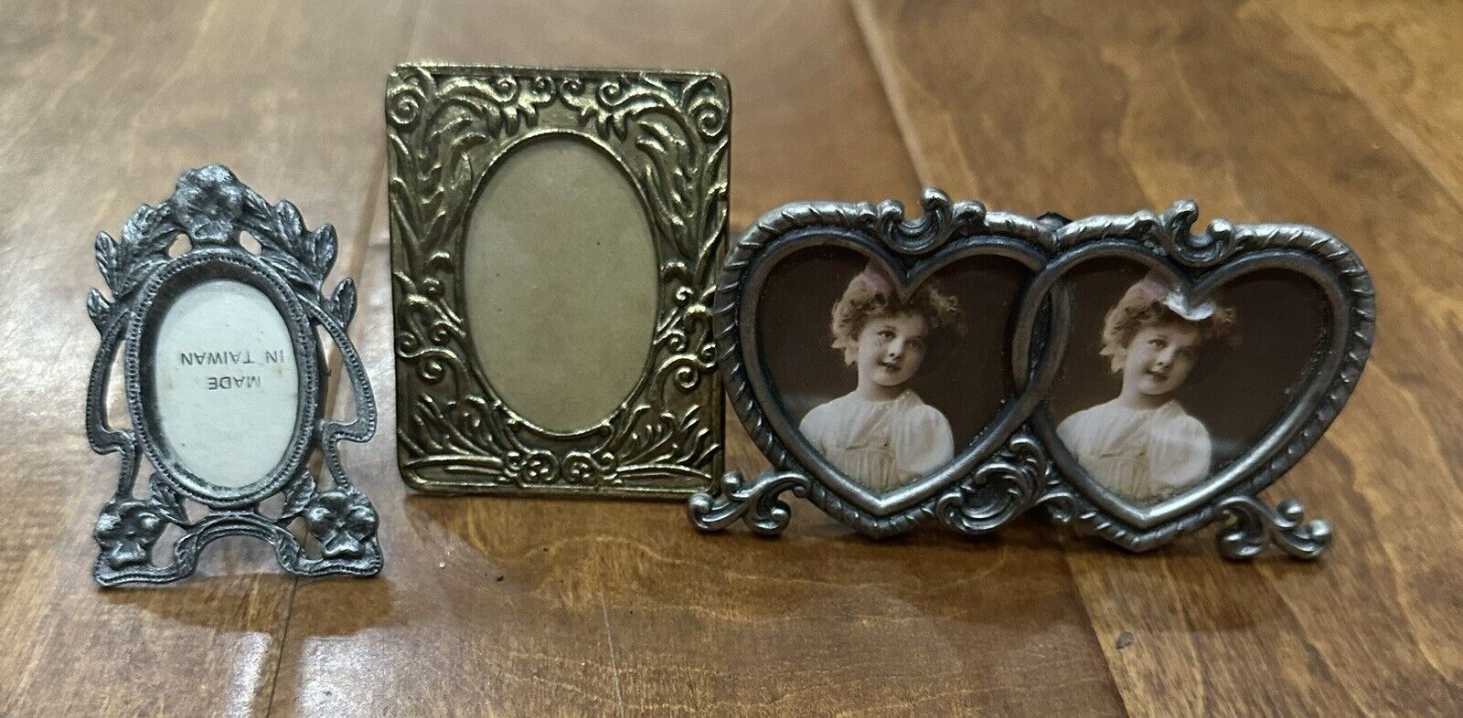 Lot Of 3 Vintage Mini Photo Picture Frames