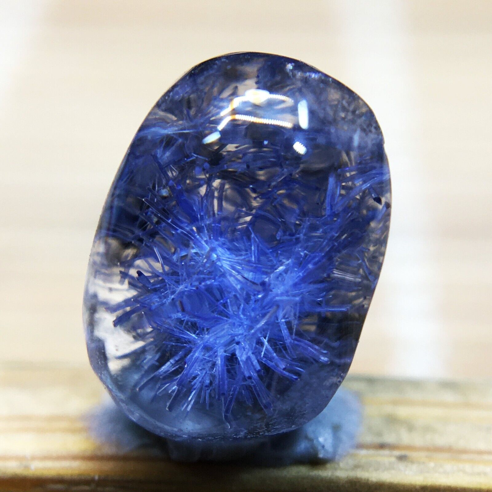 1.5Ct Very Rare NATURAL Beautiful Blue Dumortierite Quartz Crystal Pendant