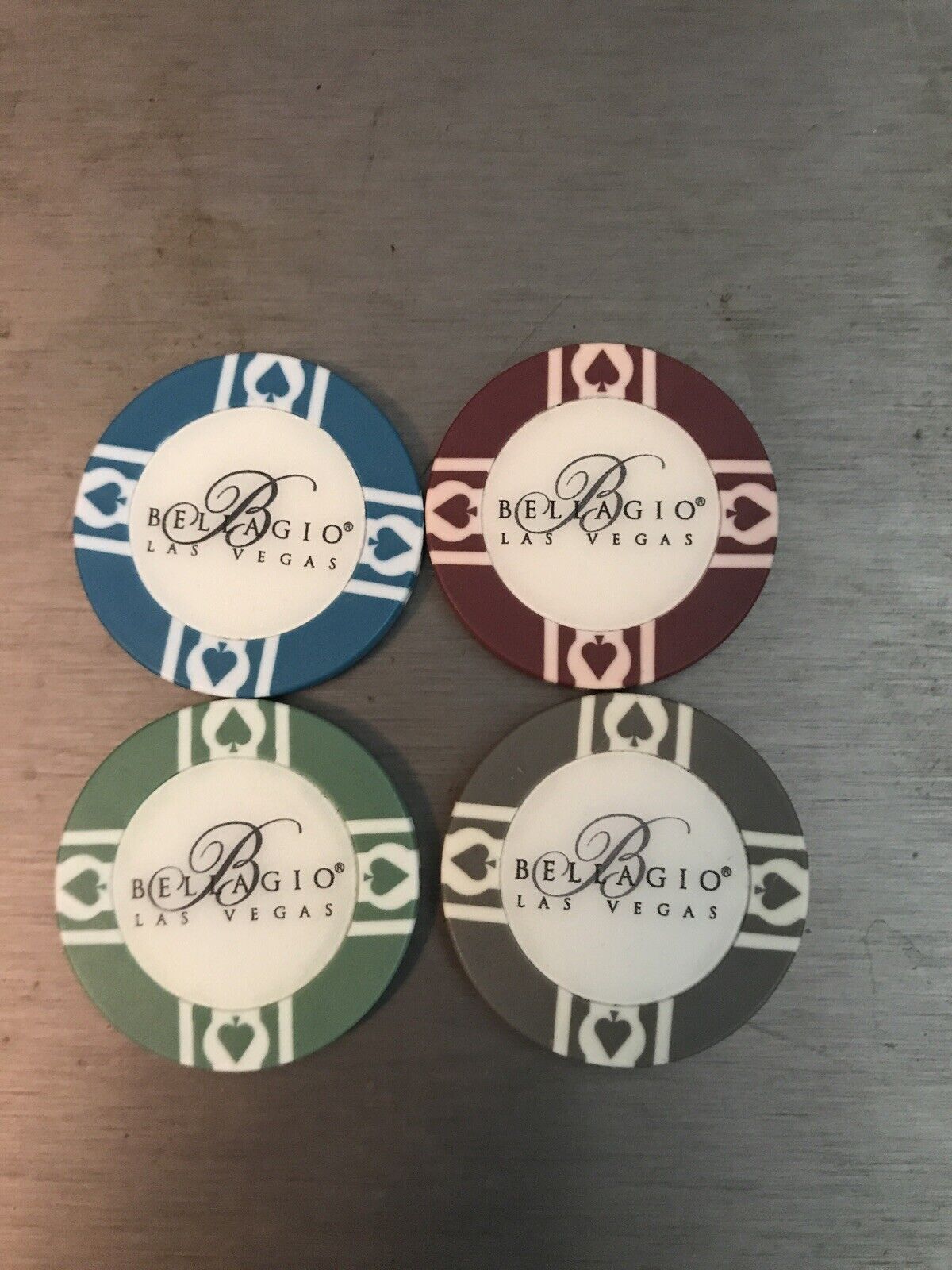 TWO BELLAGIO CASINO CHIPS WORLD POKER TOUR LAS VEGAS CHIPS Color Choice