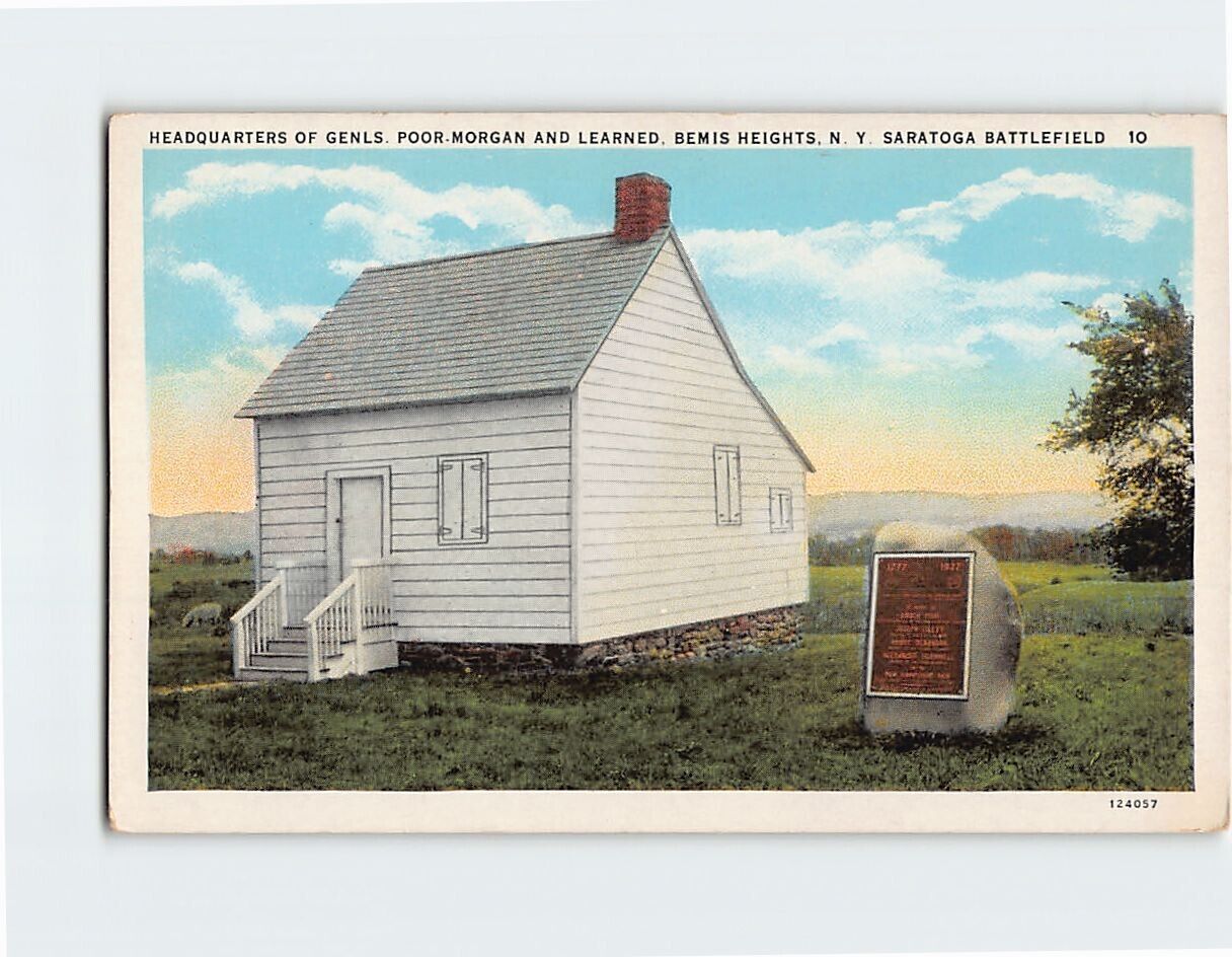 Postcard Headquarters of Generals Saratoga Battlefield New York USA
