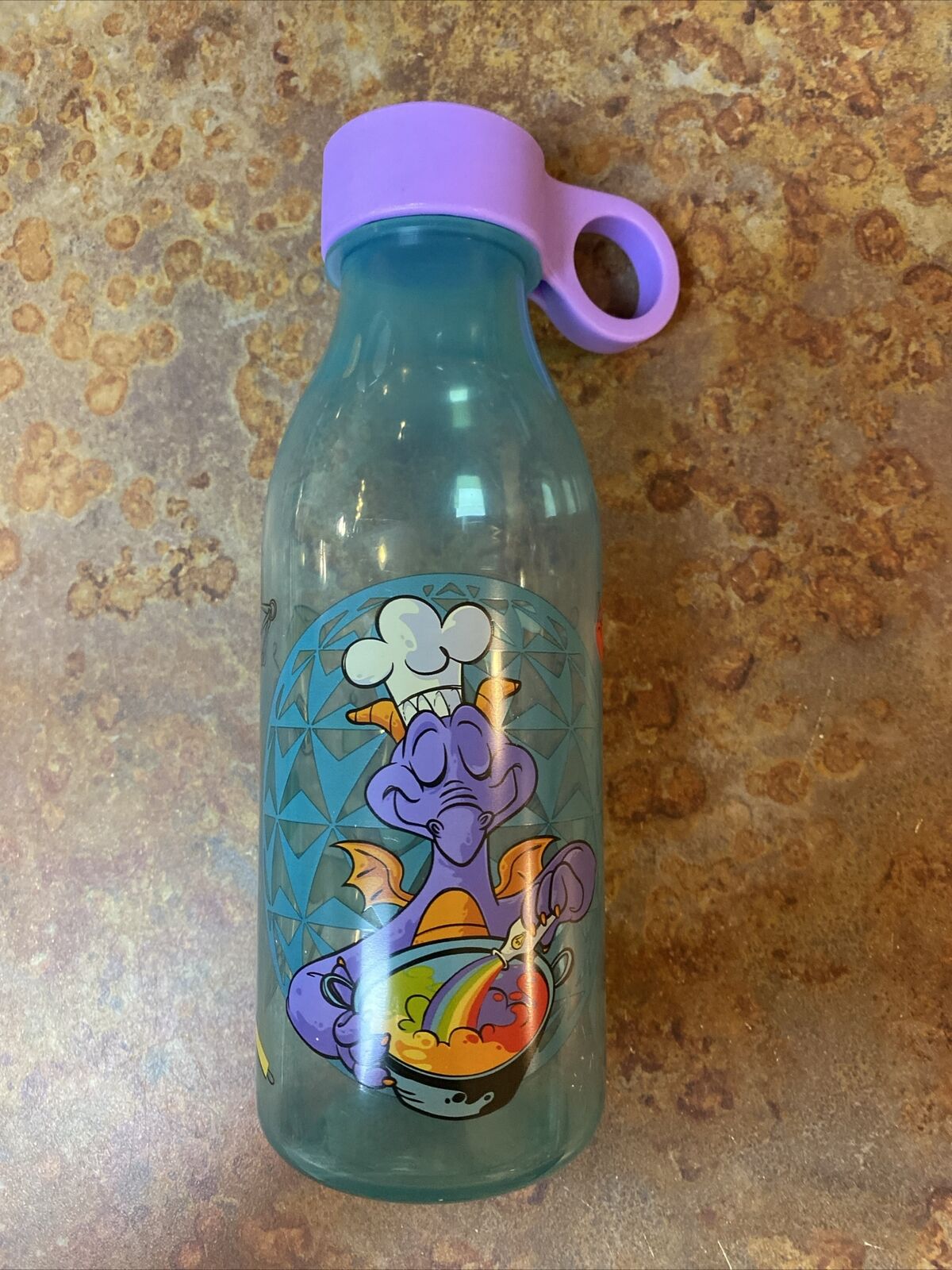 Disney Food And Wine Chef Figment Plastic Water Bottle New In Hand