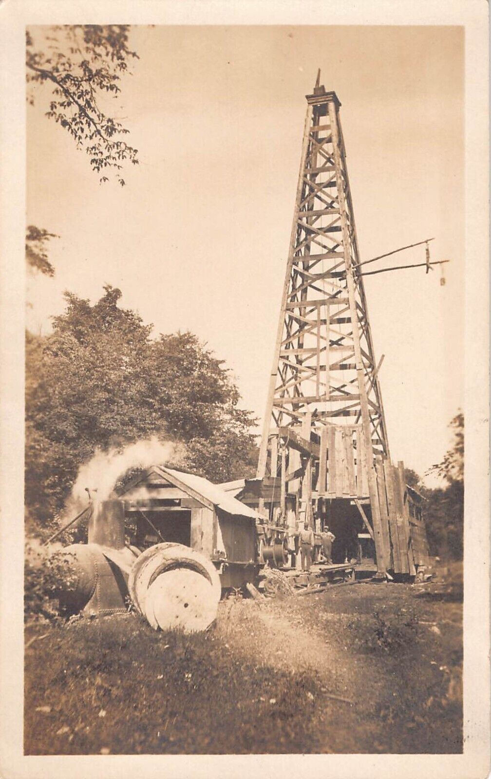 RPPC Oil Drilling Rig Well Petroleum Real Photo Postcard