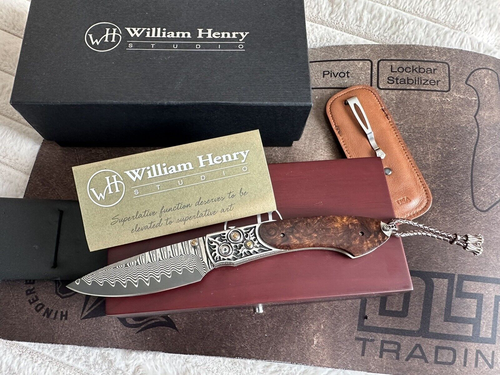 Gorgeous William Henry B12 Tempe Folding knife Rare 02/15 Made Cir. 2010