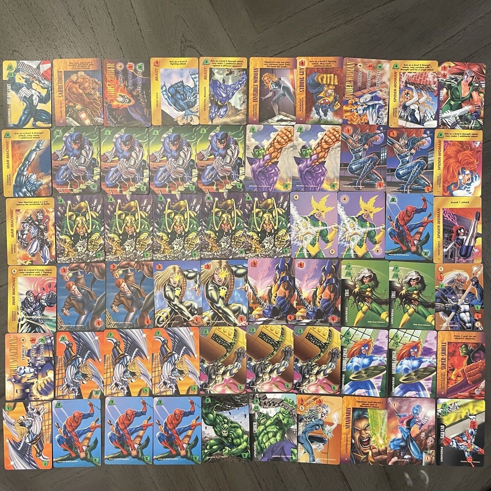 Marvel Overpower Lot (60 Cards)