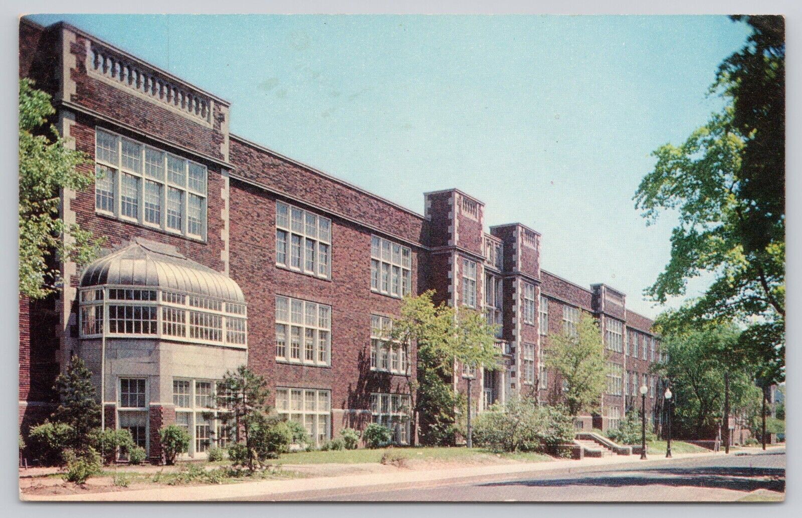 Jefferson High School Street View Lafayette Indiana Postcard