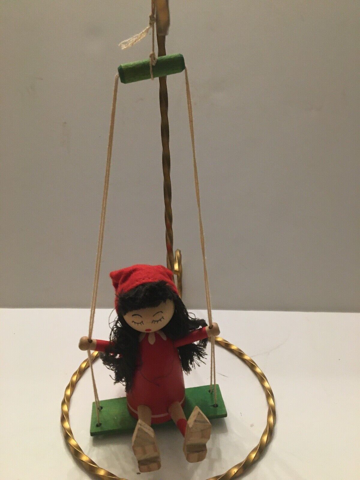 Hemslojden Boras Sweden Marked-Handmade Ornament- Christmas-Girl Elf