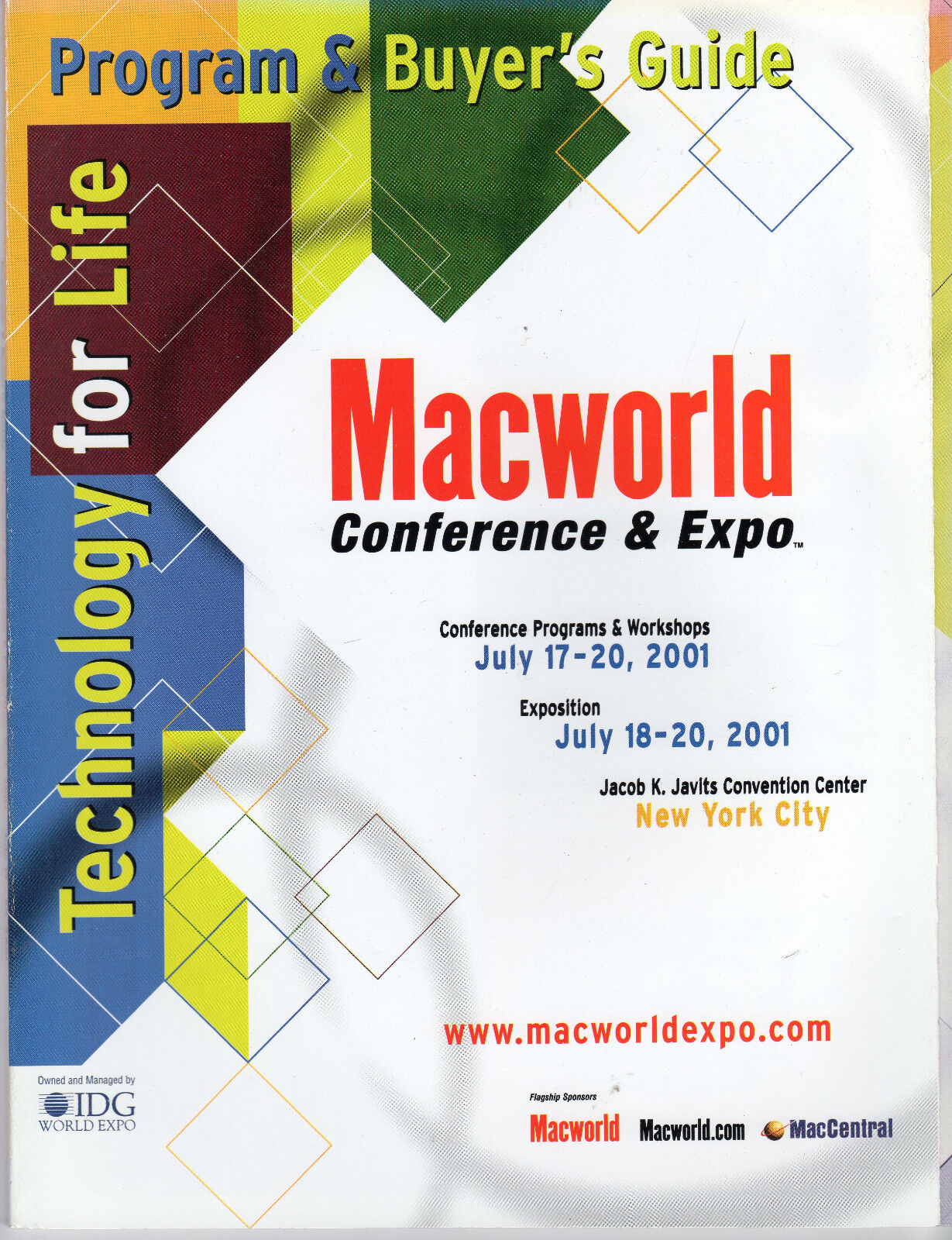 ITHistory (2001) Show Guide: MACWORLD Conference/ Expo (Steve Jobs Keynote) Ads