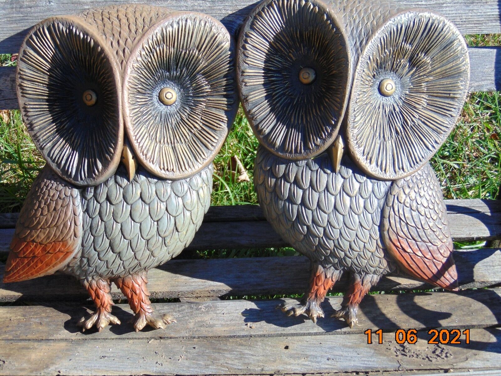 Pair (2) Burwood Mid-Century Wall Art Owl numbers 4533 and 4534 Vintage  