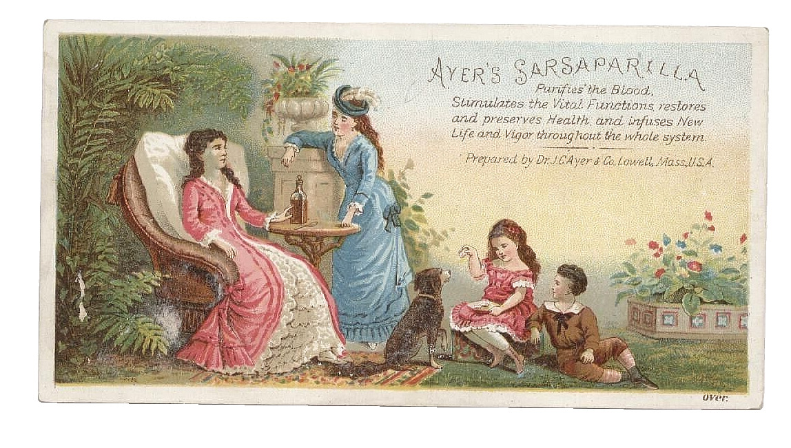 Antique 1880\'s Ayers Sarsaparilla Advertising Postcard