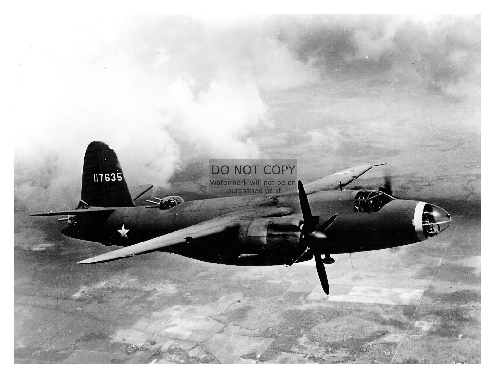 MARTIN B-26B-MA MARAUDER BOMBER CRASHED AT MYRTLE BEACH 4X6 PHOTO