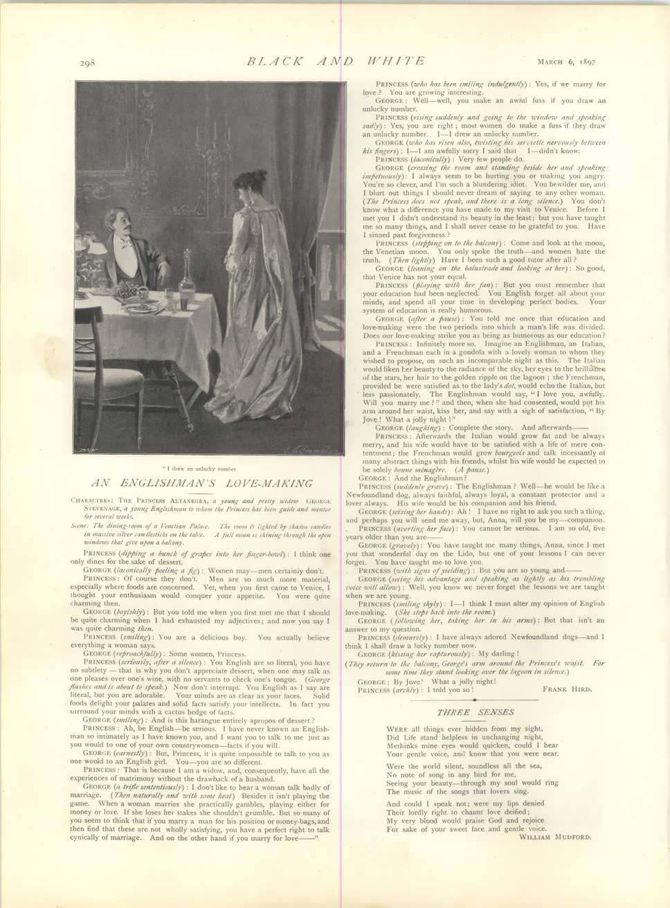 1897 An Englishman\'s Lovemaking Short Play Triste Aurore Artwork