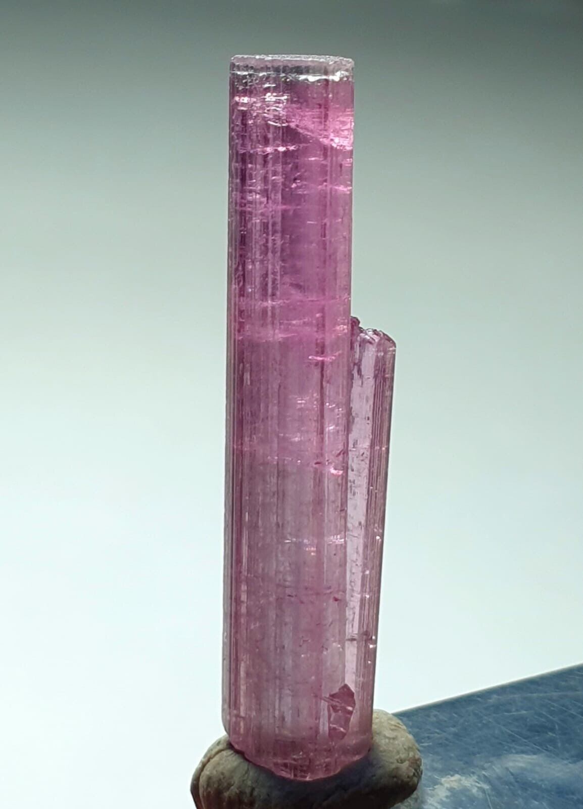 7.5cts Beautiful Pink Twin Tourmaline Terminated Crystal 