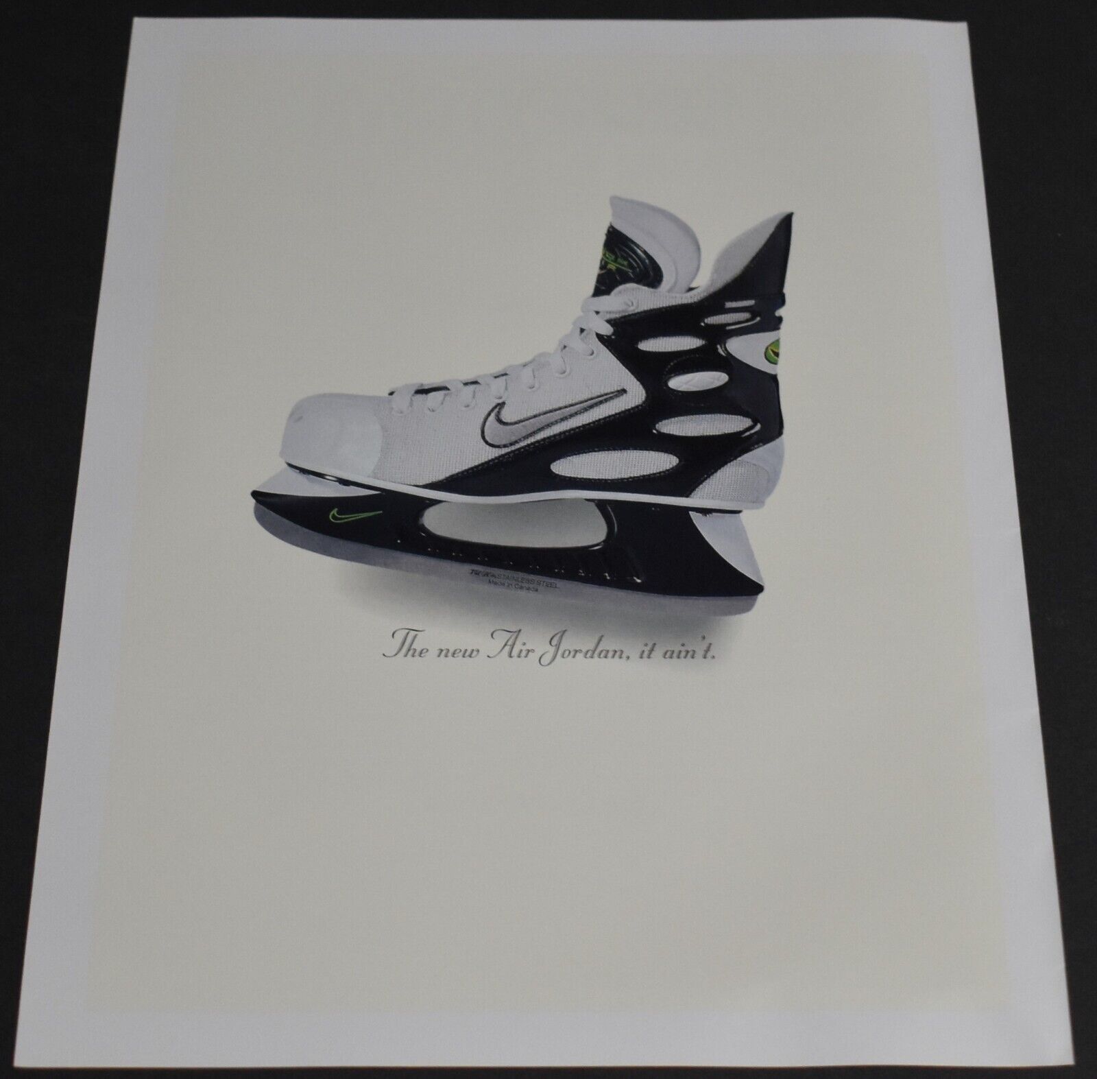1998 Print Ad Air Jordan it ain't Nike Hockey Skate NHL Sports Play Art Style