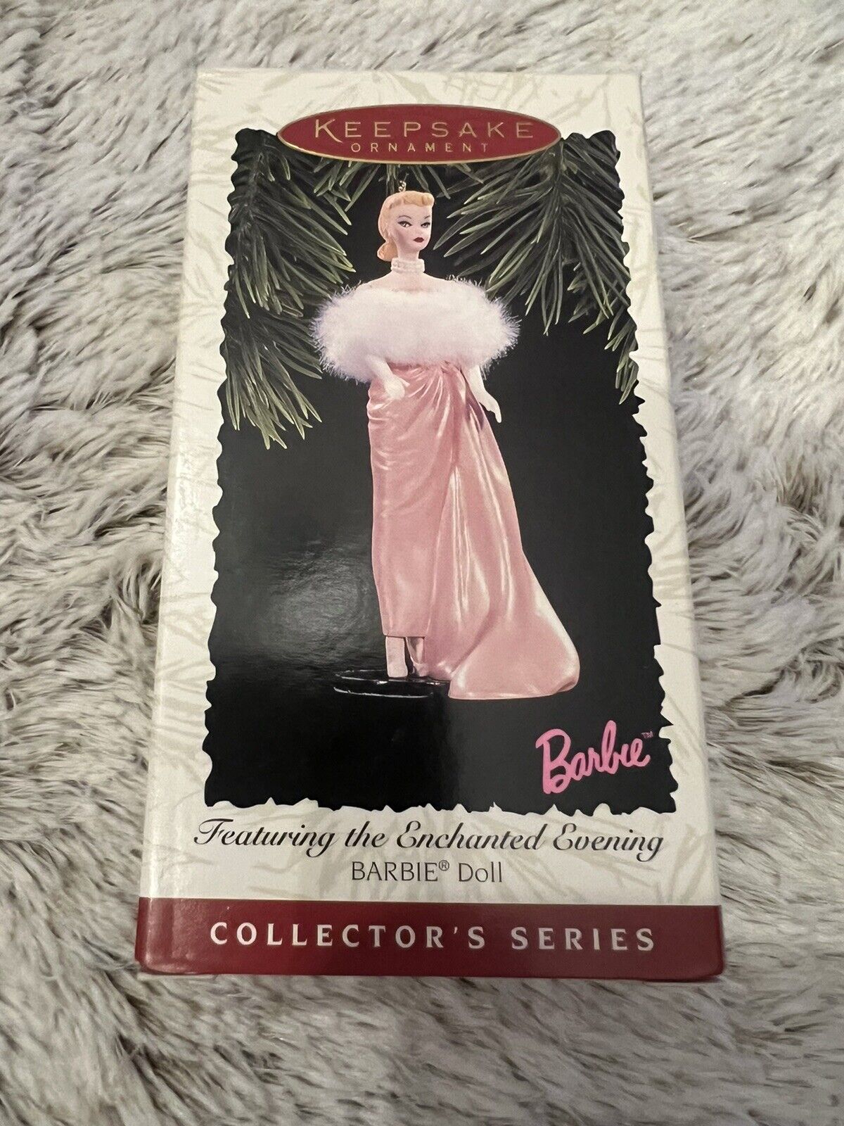 1996 Hallmark Keepsake Christmas Ornament Barbie Enchanted Evening 3rd In Series