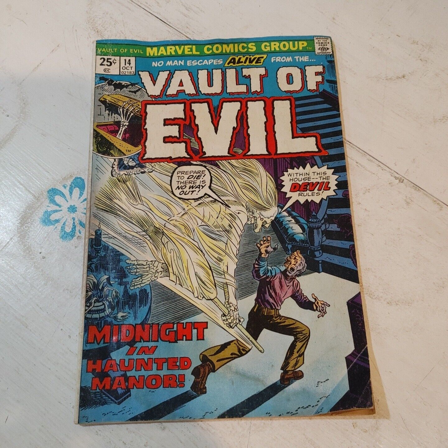 Vtg Marvel Comics: Vault of Evil, Midnight in Haunted Manor Comic Book #14 1974