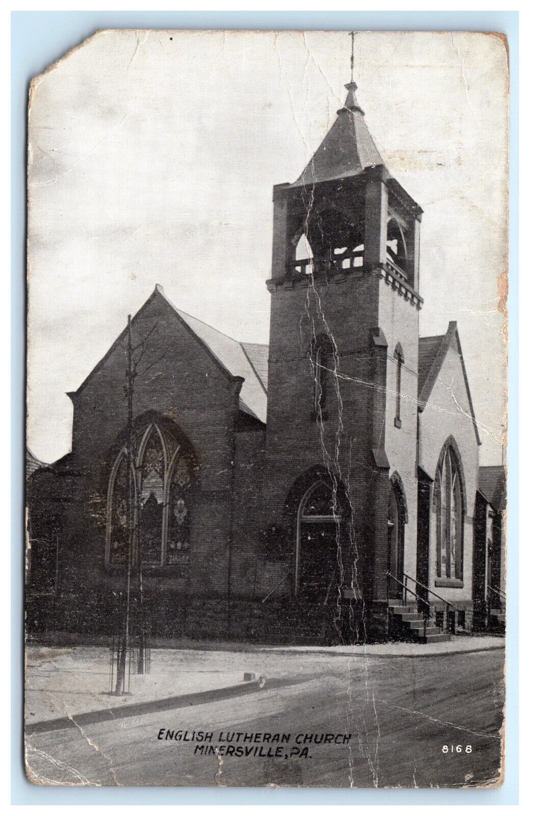 English Lutheran Church Minersville PA Pennsylvania Postcard F5