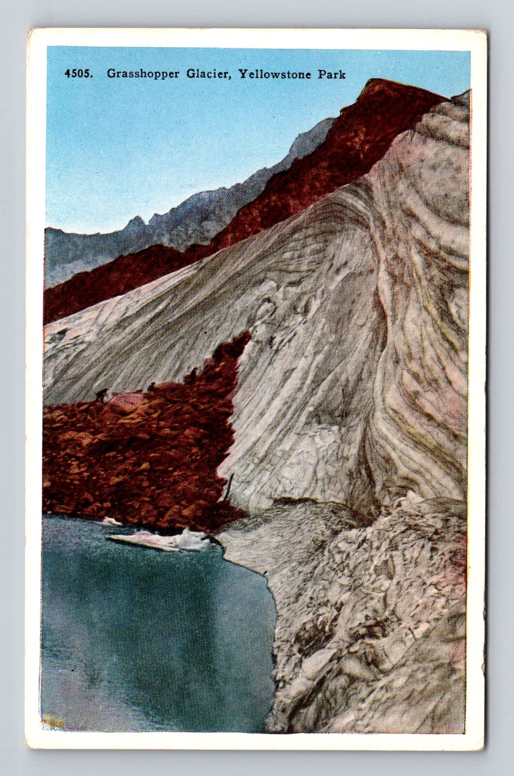 Yellowstone National Park, Grasshopper Glacier, Series #4505 Vintage Postcard