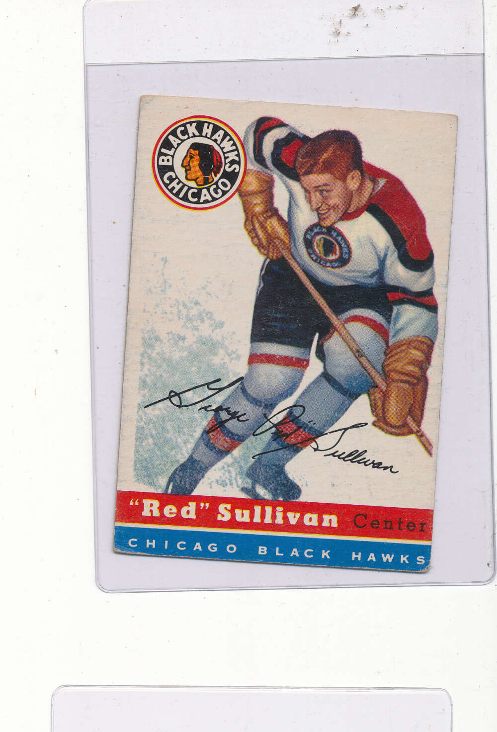 1954 Topps hockey card  Jake McIntyre Black Hawks #43 bm