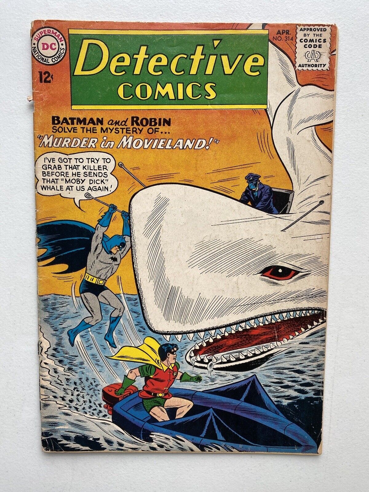 Batman Detective Comics #314 DC 1963 Sheldon Moldoff Robin Moby Dick White