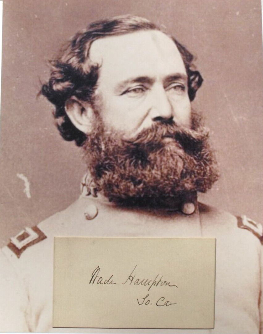 Wade Hampton Confederate General Autograph, Civil War, U.S. Senator, SC Governor