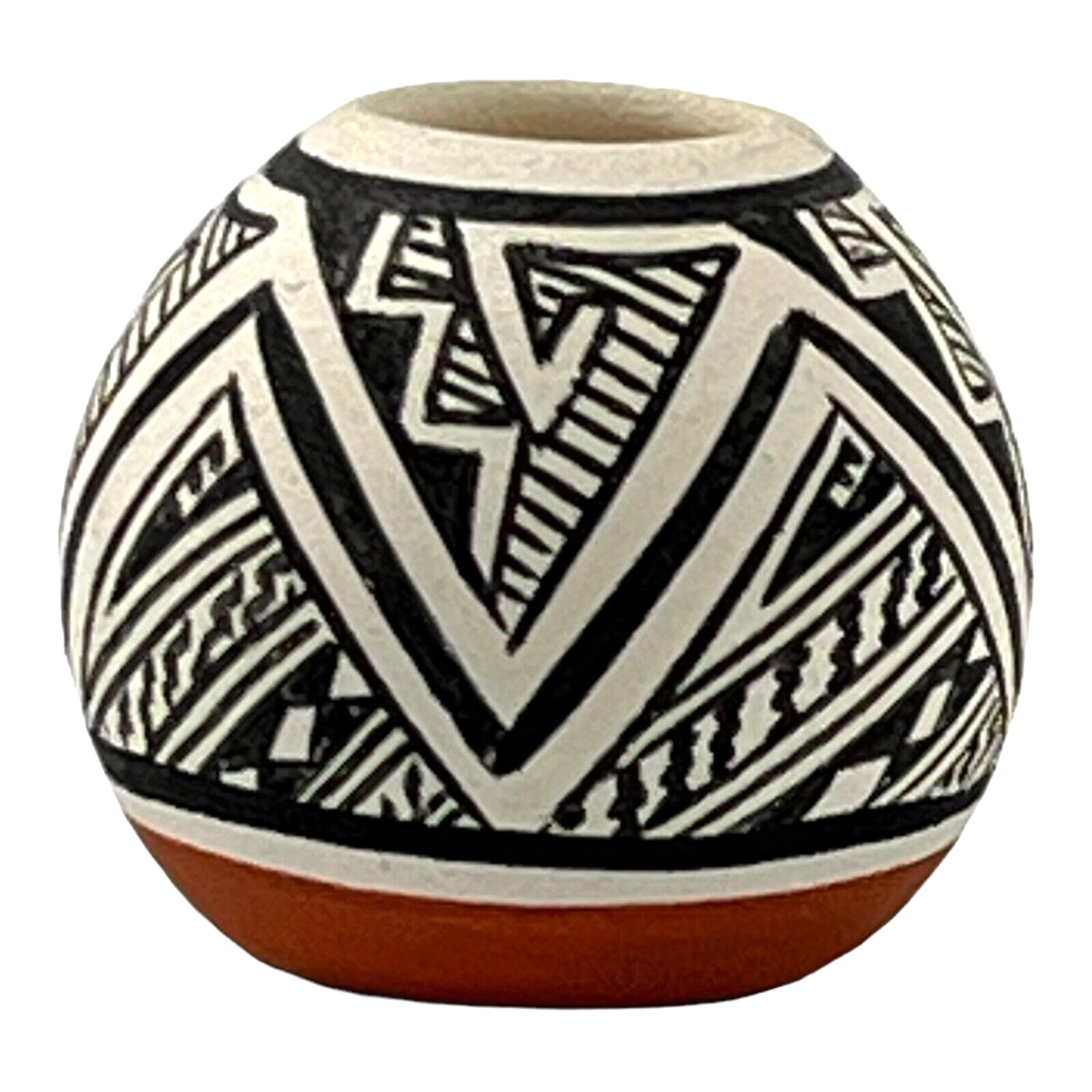 Native American Miniature Seed Pot Kimo DeCora Pottery Signed Isleta Pueblo