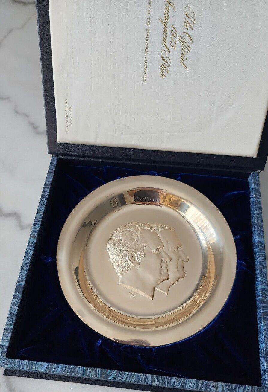 Official 1973 INAUGURAL PLATESTERLING SILVER LIMITED EDITION Franklin Mint 