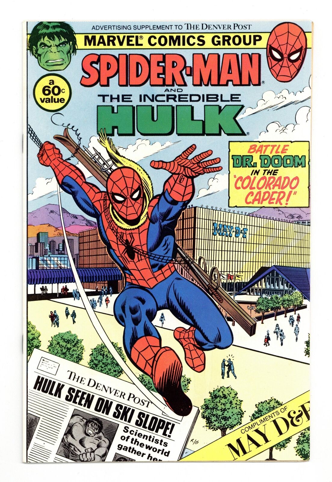 Amazing Spider-Man and the Incredible Hulk Denver Post Giveaway #1 VF 8.0 1982