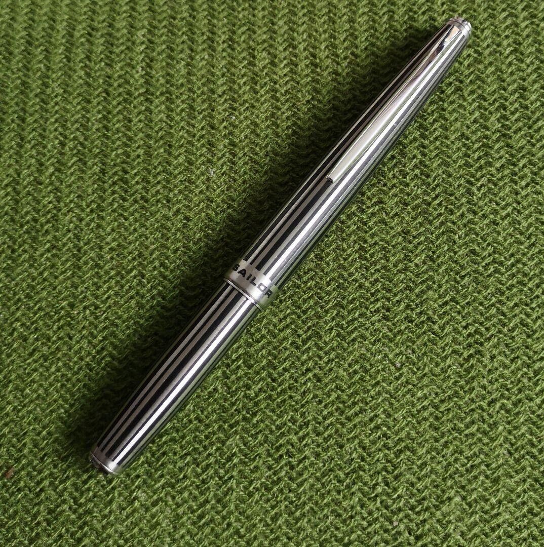 SAILOR Fountain Pen 70s Vintage 501 Stripe Marble Nib 4 M 18KWG